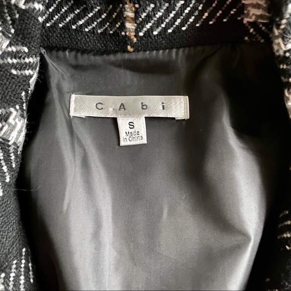 CAbi Grid Tweed Plaid Wool Blend Moto Vest S - Picture 11 of 15